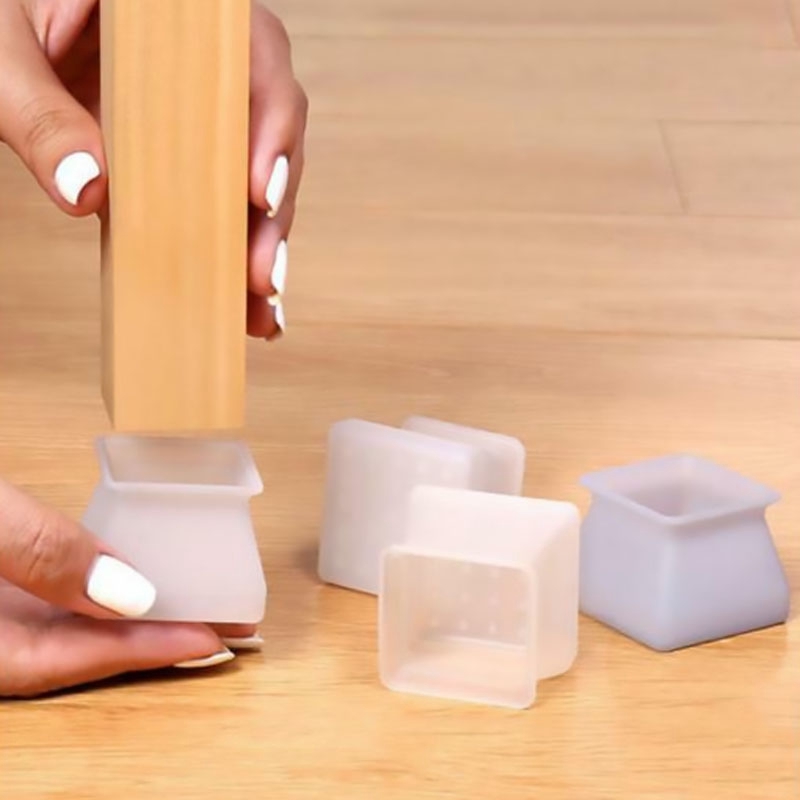 [SET 4] Miếng silicon bọc chân bàn ghế hình vuông dày
