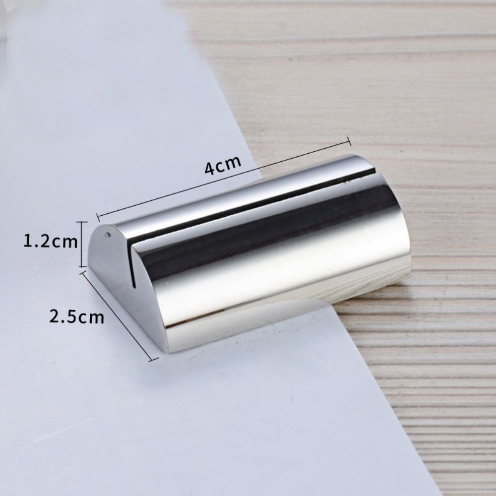Insert Menu Folder Stainless Steel Card Holder Solid Funny Number Sign Holder Creative Label Holder Name Place.