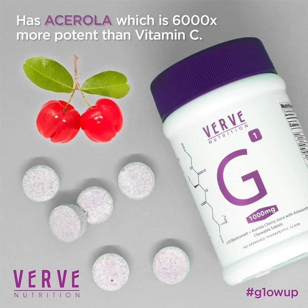 Verve G1 6in1 Chewable Glutathione Whitening Tablets 100