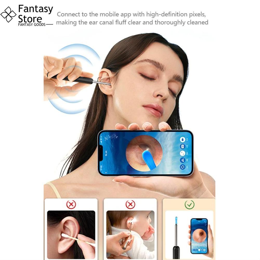 FG Intelligent High-definition Visual Wireless Ear Pick Rechargeable Luminous Ear Endoscope Ear Wax Removal Ear Cleaner Tool