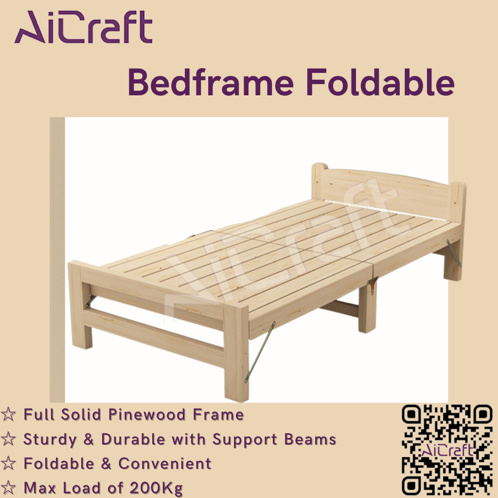 folding bed frame full