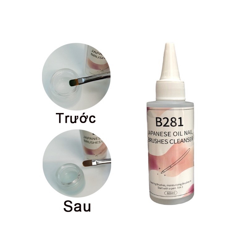 [Có sẵn] NƯỚC RỬA CỌ Nail B281 - DẦU RỬA CỌ CAO CẤP