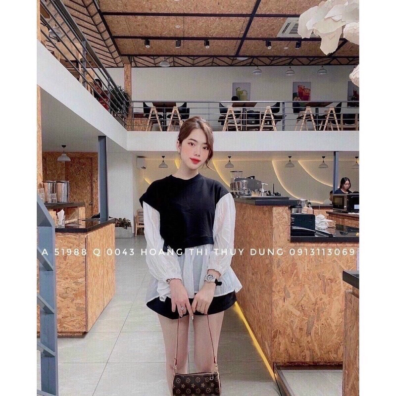 Áo bầu dài tay buộc dây eo Z07