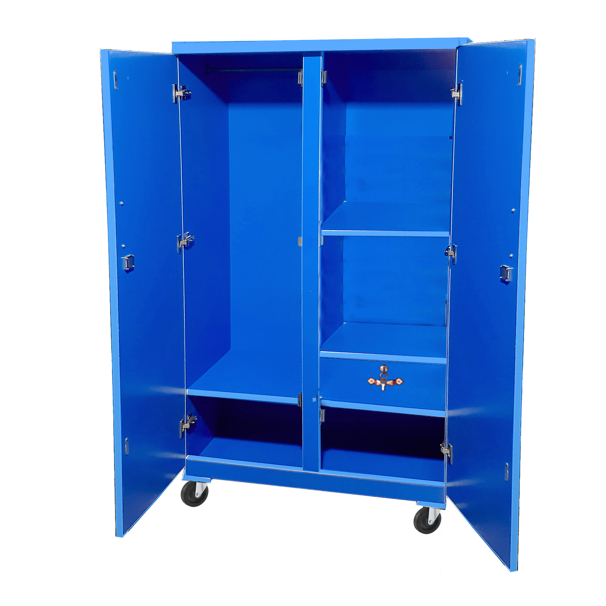 6x4 Feet Boss Baby Theme wooden Sheet Wardrobe For Kids Cupboard Almari blue. 