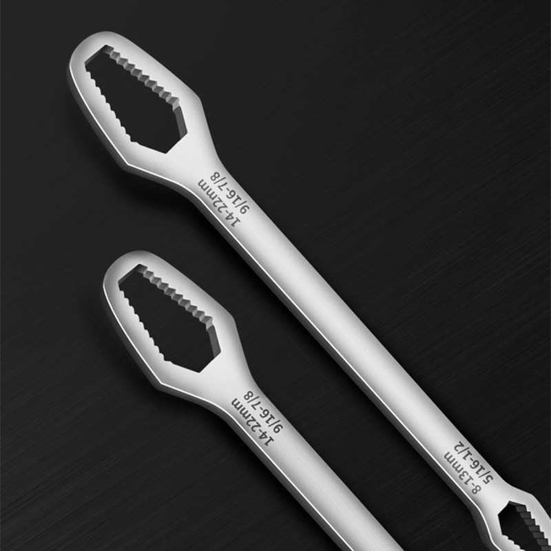 German self-tightening universal wrench, multi-function double-ended rigid board, plum blossom glasses wrench, solid,universal movable fast wrench