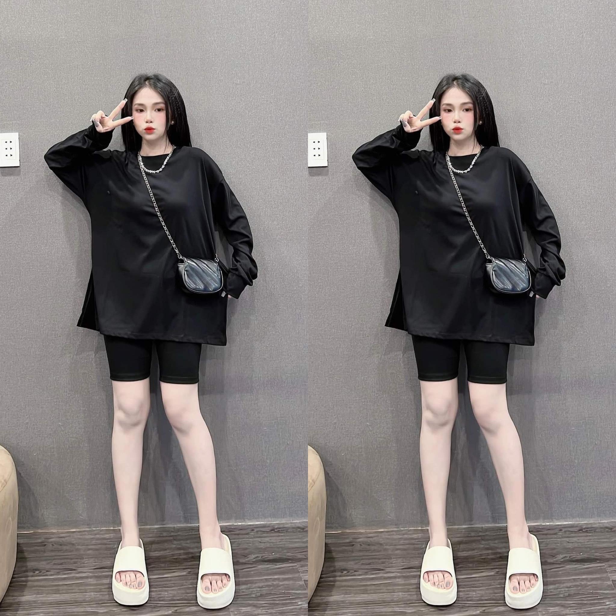 Set bộ nữ thun cotton tici quần lửng áo tay dài