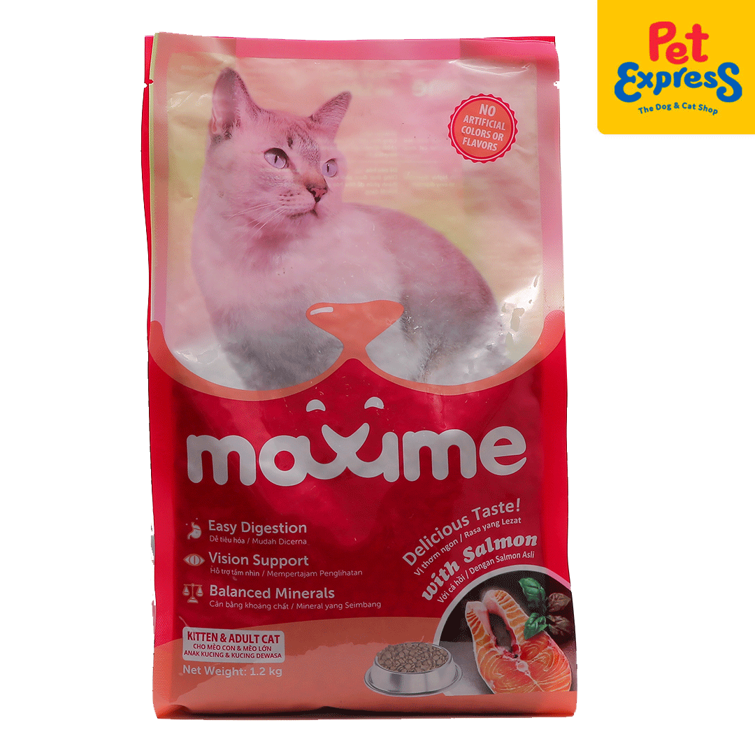 Maxime Kitten and Adult Salmon Dry Cat Food 1.2kg | Lazada PH