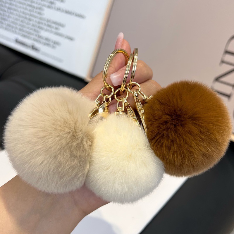 Móc khoá lông đoi mắt tròn