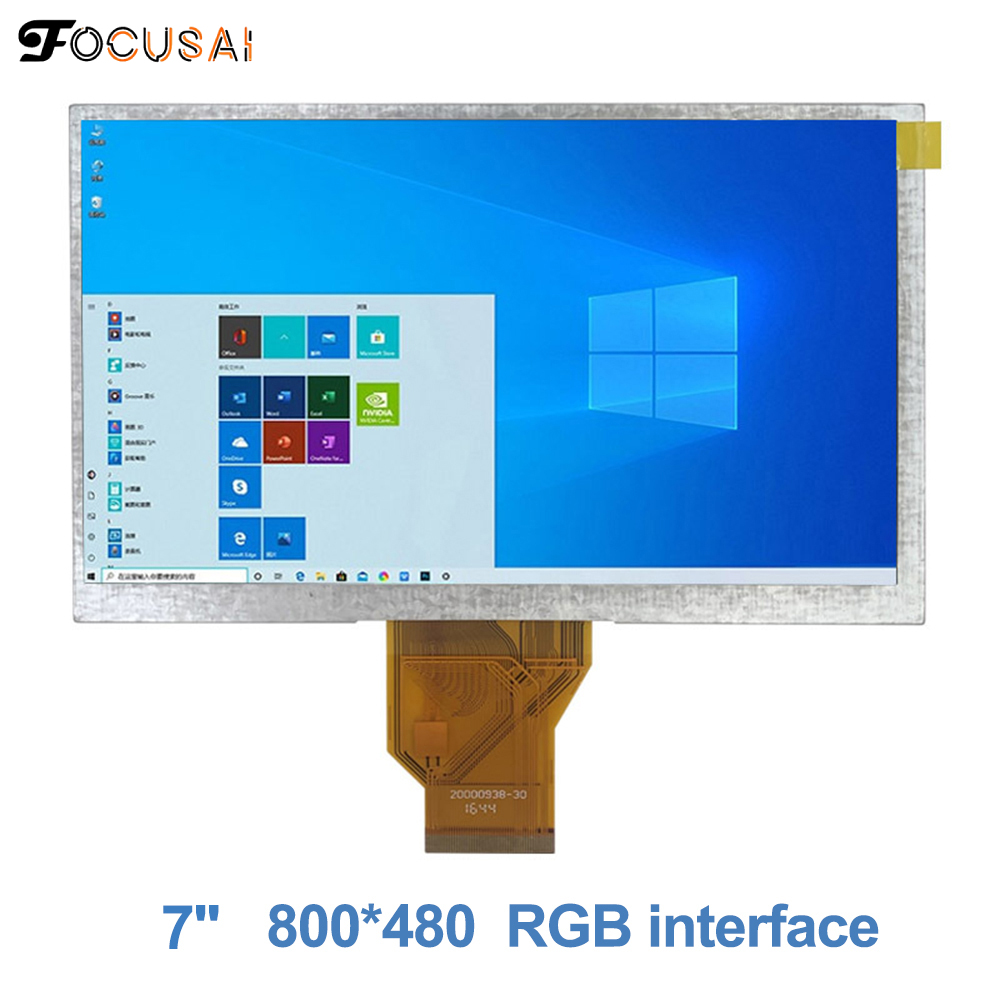 FocusAi 7 inch 800x480 Resolution HD 50 pins 60Hz IPS LCD Display Screen Portable LCD Display Module