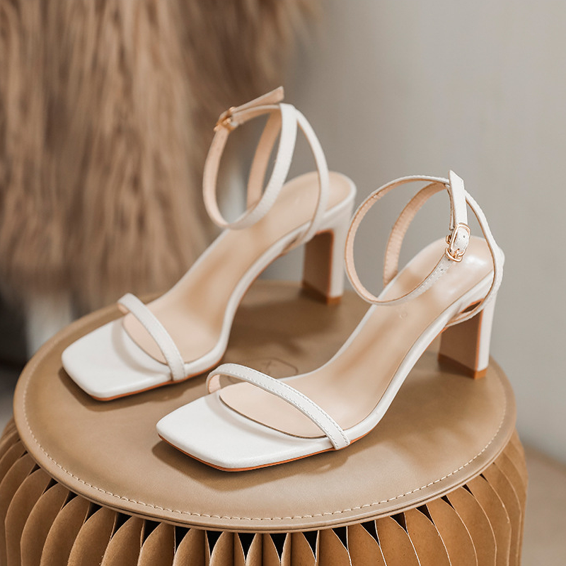 Giày Sandal DILY Quai Mảnh Gót Trụ 7cm_AA0279