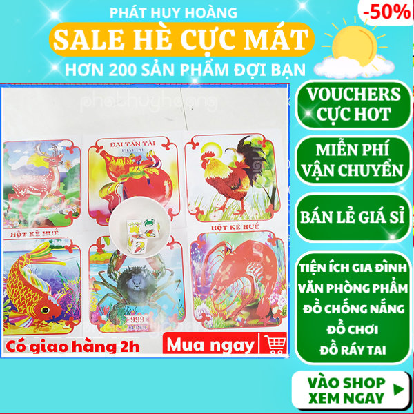Bộ trò chơi bầu cua giấy loại đẹp vui nhộn và giải trí ✓ Phát Huy Hoàng