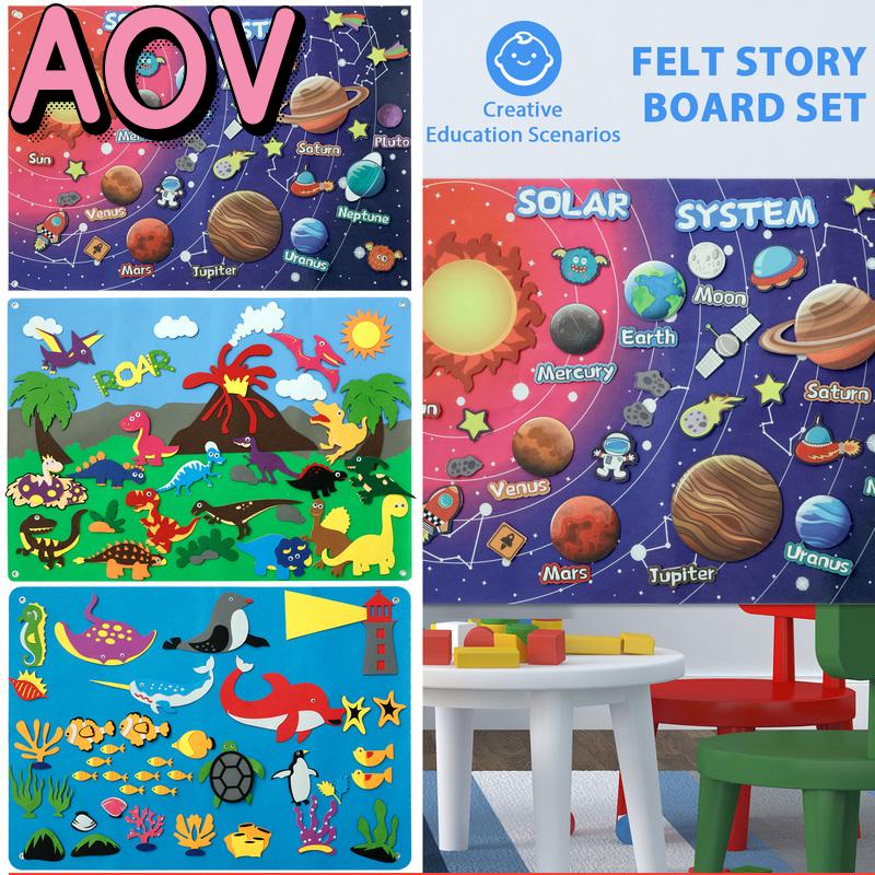 AOV Felt Story Board for Toddlers 29.5inch Preschool Felt Board with