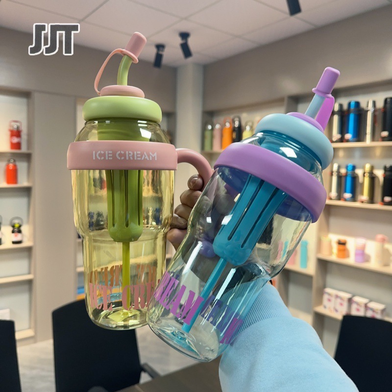 plastic cup cup sippy cup Milk tea cup Keaifeng Kettle with straw