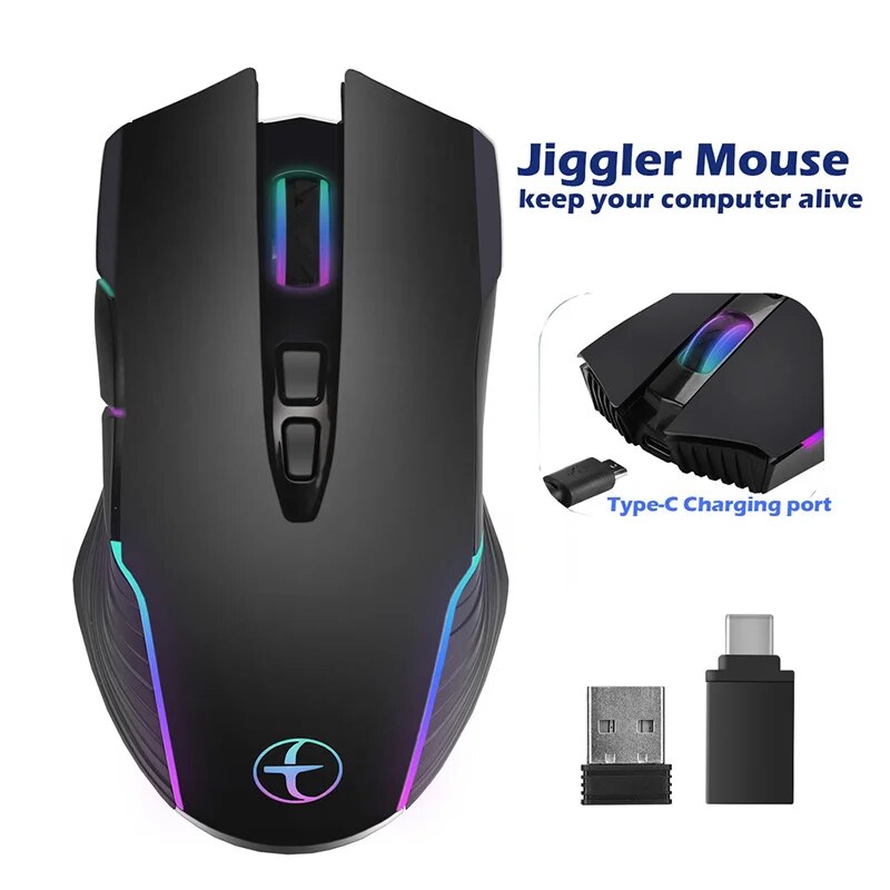 2.4G Wireless Mouse Type-C For Macbook Laptop Computer Silent Click Mice Rechargeable Wireless Mouse Plug And Play