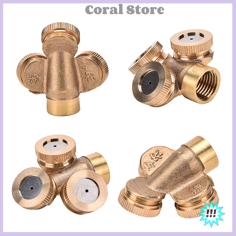 【Coral】💖【HOT SALE】🎈🎈 Adjustable Brass Spray Misting Nozzle Garden Sprinklers Irrigation Fitting