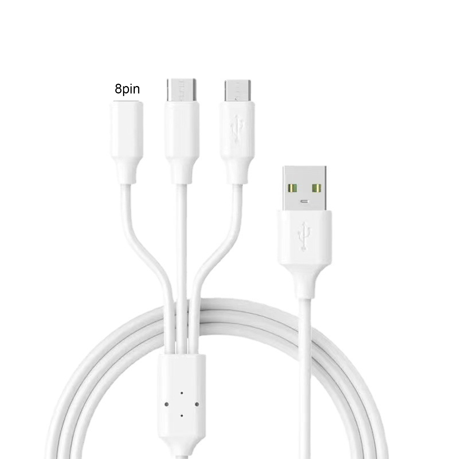 Zhaodunyuephw Data Cable 3-in-1 Universal 5A Micro USB Type-C 8Pin Fast Charging Cord for iPhone