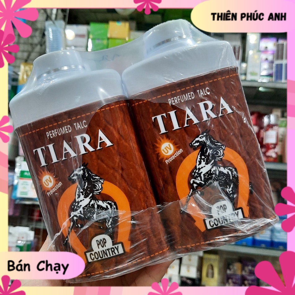 Lốc 6 phấn rôm con ngựa tiara pop country 90g kiểm soát mồ hôi , khử mùi , khô thoáng cả ngày