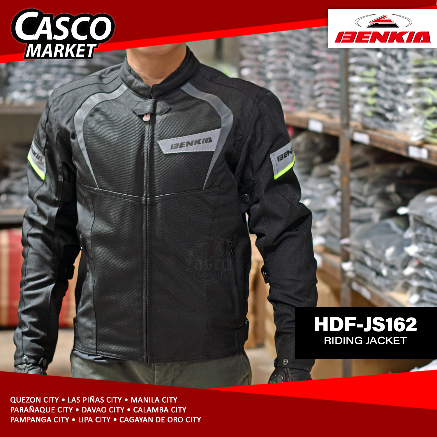 BENKIA HDF-JS162 PADDED MESH MOTORCYCLE 
