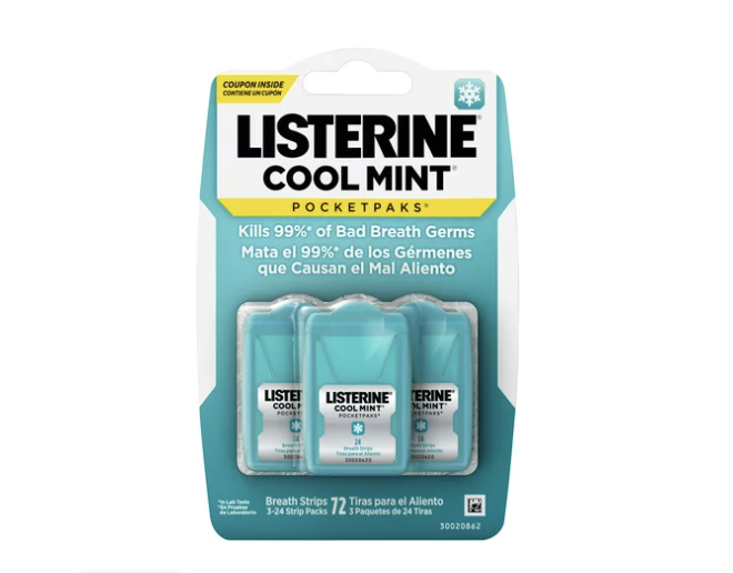 Xịt/Miếng ngậm thơm miệng Listerine bản Mỹ