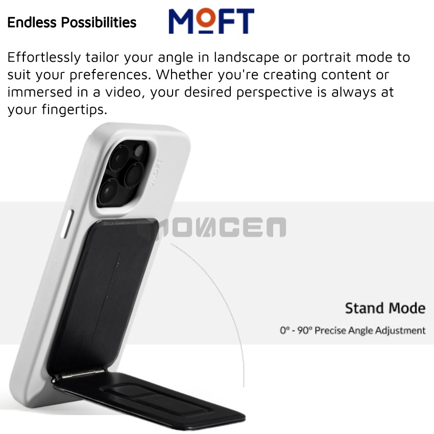 Moft movas™Chụp giá đỡ điện thoại ba chân vô hình, tương thích từ tính, nhiều góc, giá đỡ điện thoại gấp và chân đế chụp ảnh selfie