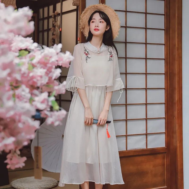 Set hán phục cách tân thời trang phong cách trung hoa cho nữ