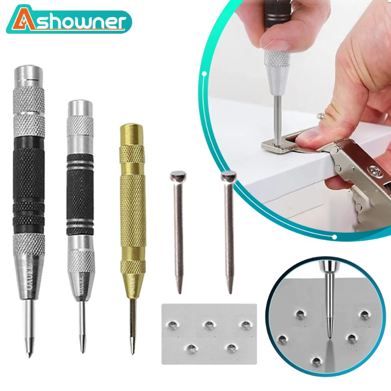 Automatic Center Punch Automatic Metal Punch Tool Woodworking Tool Loaded Marker Wood Chisel Hand Drill Drills Locator Drill Bit