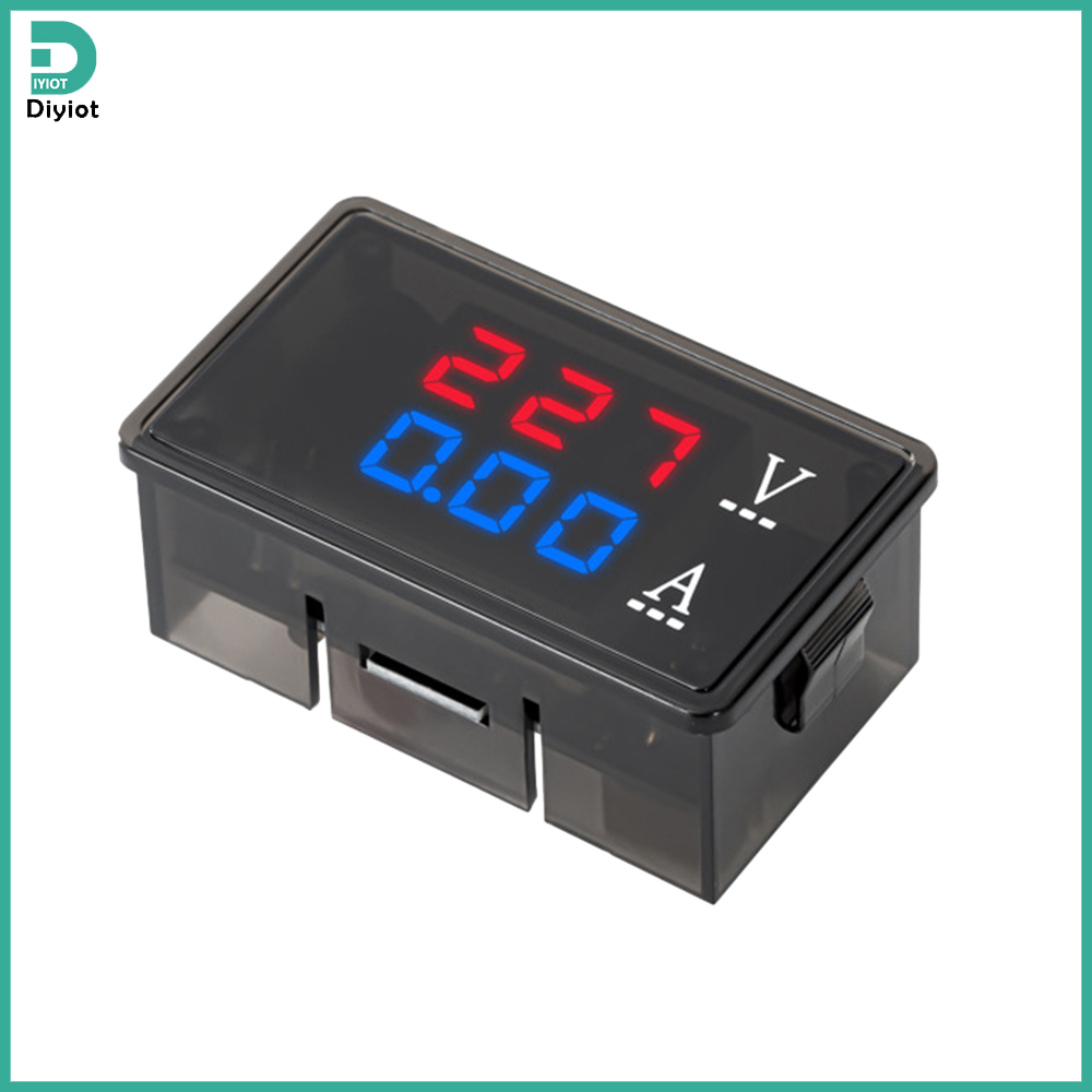 Diyiot Volt Amp Meter AC 70-480V Digital Voltmeter Ammeter Panel LED 2in1 Multimeter Voltage Amperage Tester Gauge