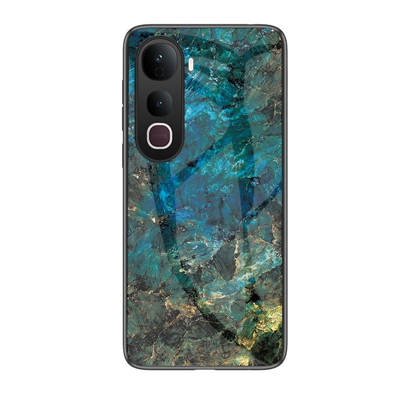 For VIVO IQOO Z10 Z10 Lite Phone Case Fashion Marble Pattern Phone Case Tempered Glass Protected Soft Silicone Bumper for Vivo iqoo Z10 Z10 Lite Cover Casing HP.