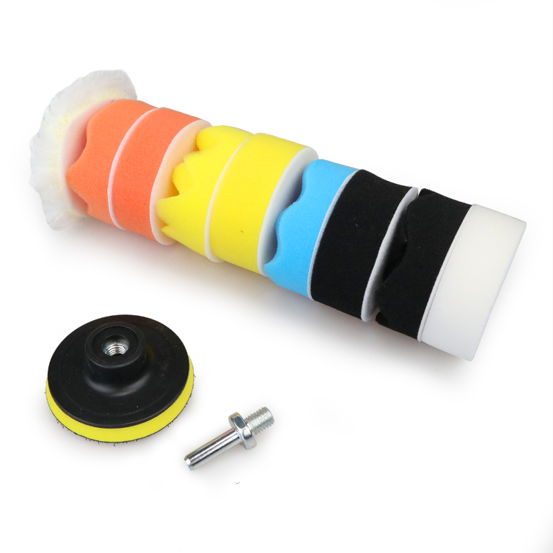 3inch Car Polishing Disc 11Pcs/Set Self-Adhesive Buffing Waxing Sponge ...