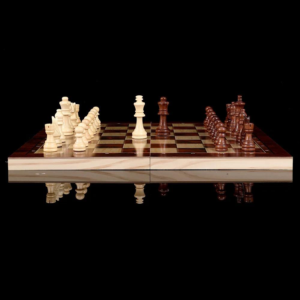 Three-in-one Chess Toy, Wooden Material ,Leisure Entertainment Game ,Foldable, Multi-function, Portable, Puzzle Chess, Boy Girl