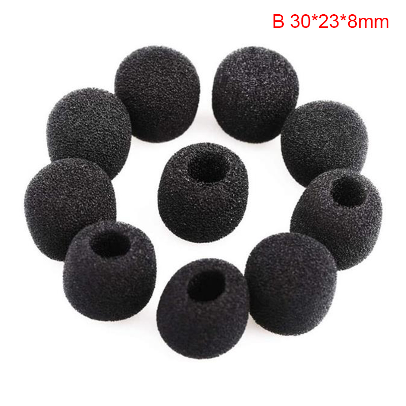 Maoyuanxing 10Pcs Mini Microphone Cover Headset Replacement Foam Mic Cover Windshield