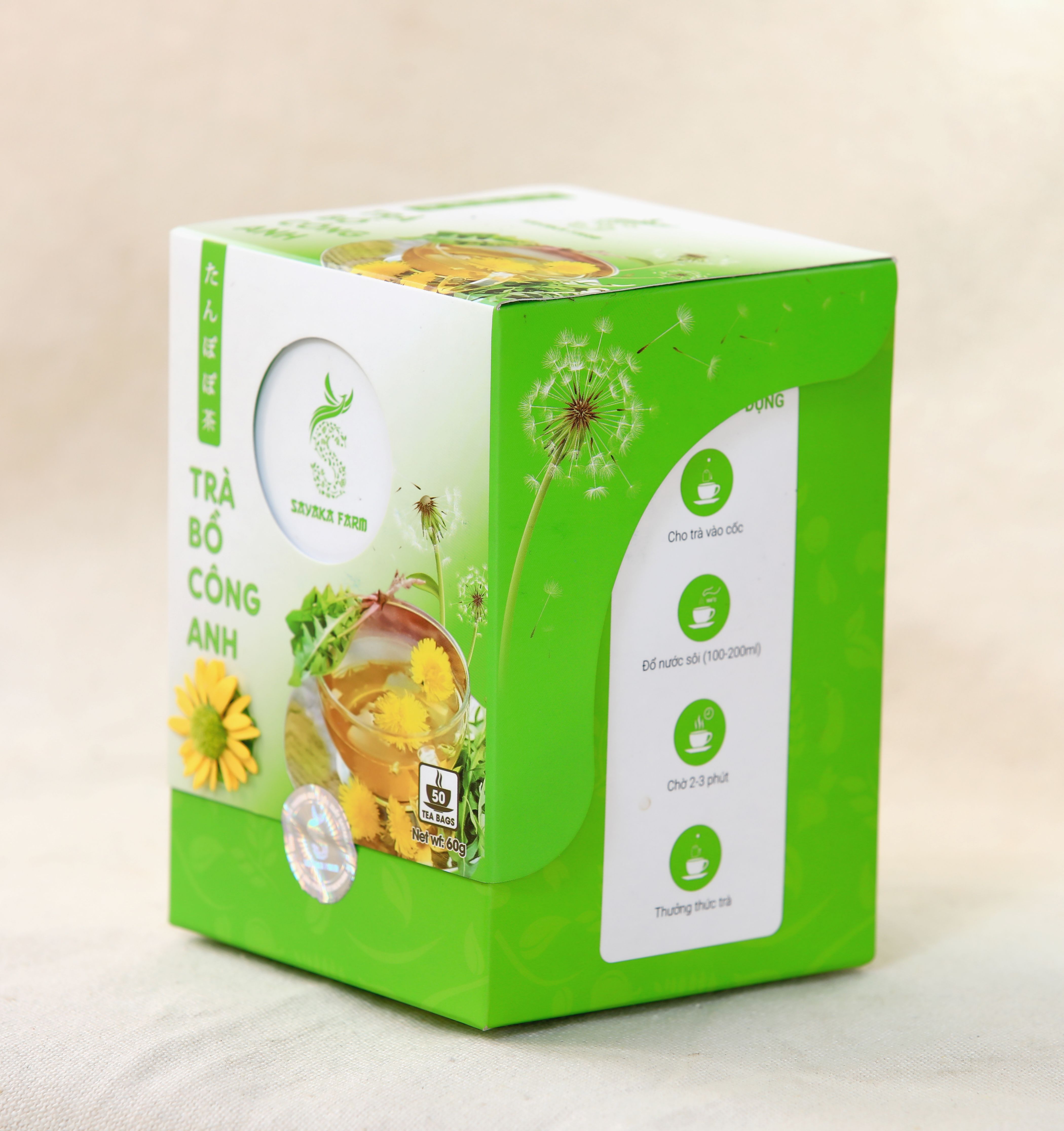 TRÀ BỒ CÔNG ANH ,XẠ ĐEN - SAYAKAFARM (loại 50 túi lọc)