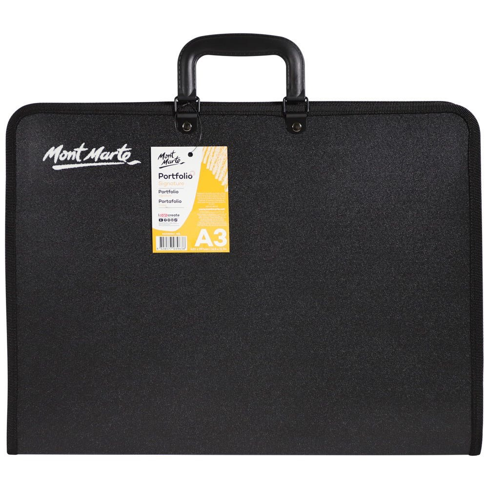 Cặp Đựng Tranh Mont Marte Portfolio Màu Đen A3
