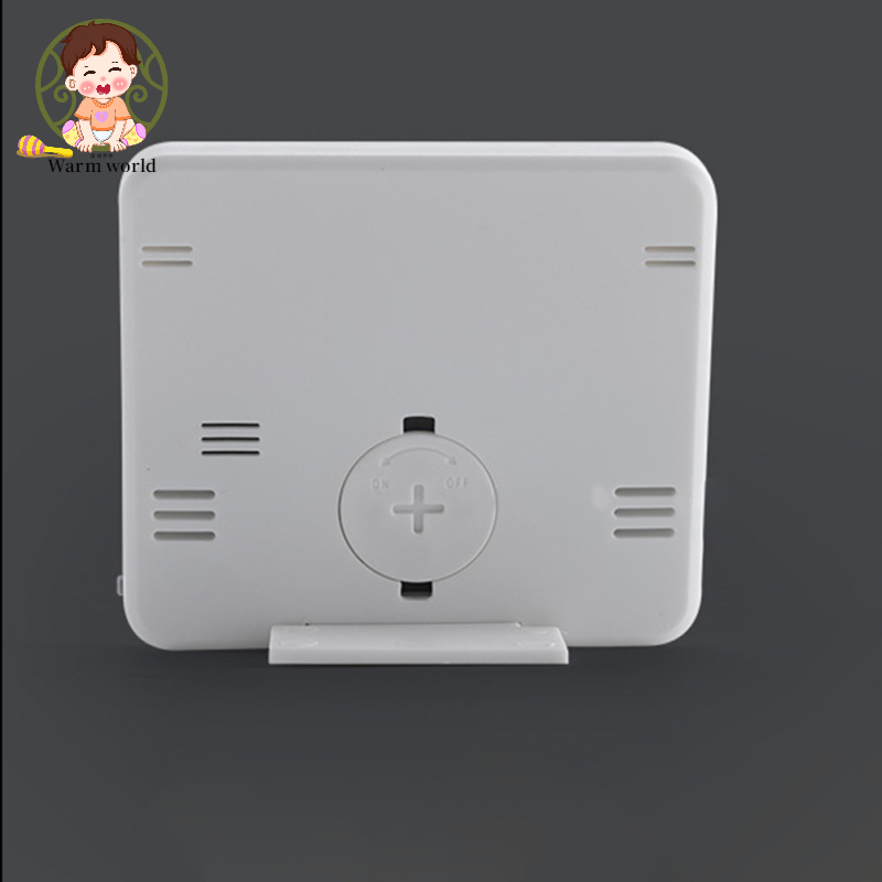 Warm world Digital Wall Clock With 3.2inch LCD Display Temperature Time Humidity Meter For Indoor Bedroom Baby Room