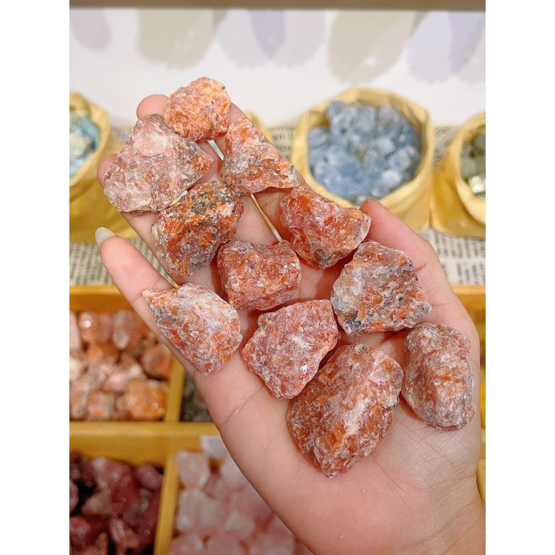 Đá Năng Lượng Sunstone chưa qua chế tác, Đá Thô, Đá Mặt Trời