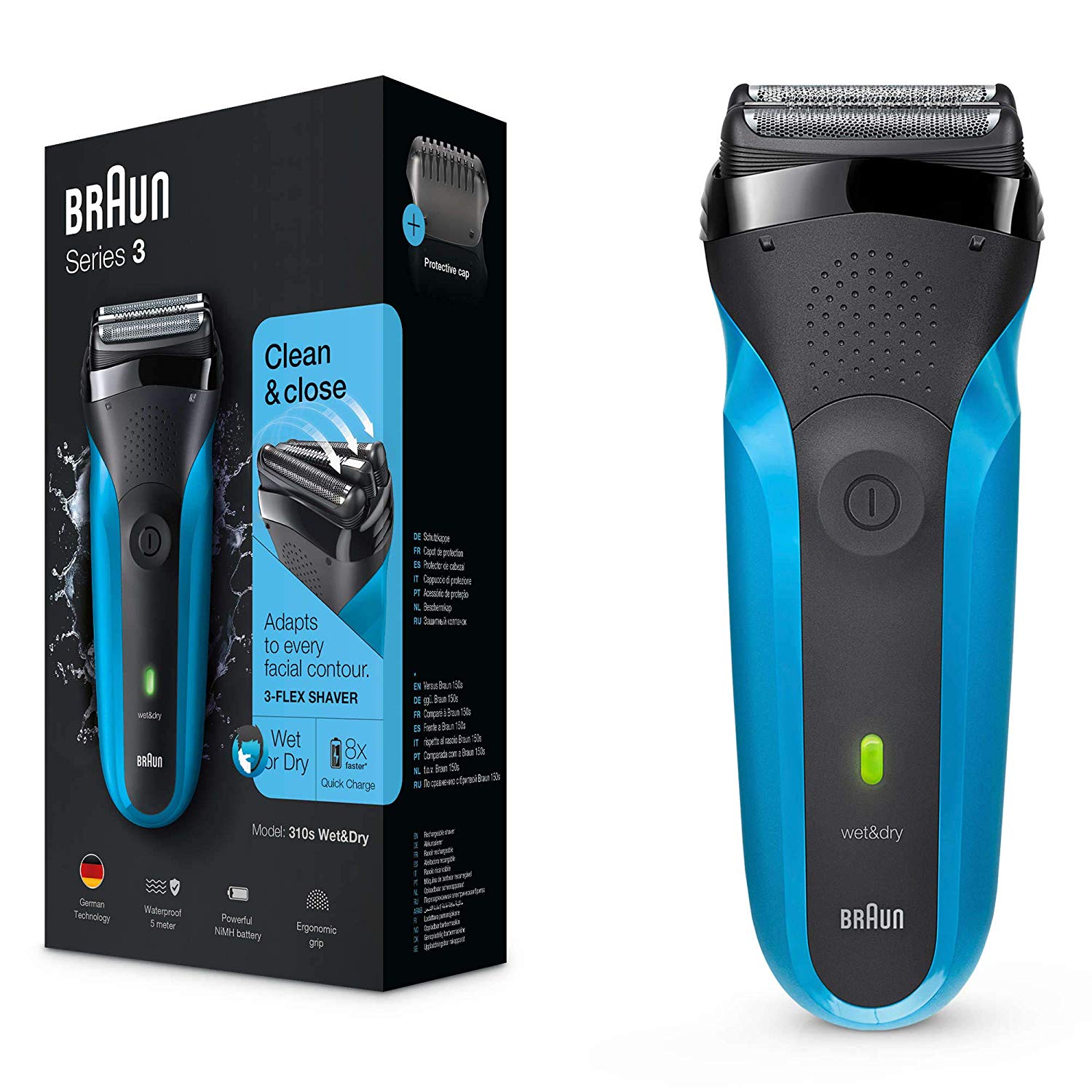 BRAUN - Series 3 310s Rechargeable Wet & Dry Electric Shaver ...