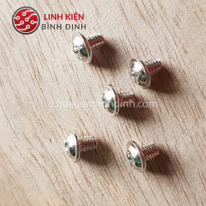 Vít M4 mạ niken vặn pin 32650 ( túi 20 con)