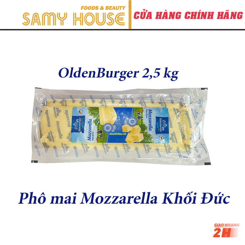 [Samy Food] [Ship 2h HCM] 2,5kg Phô Mai Khối Mozzarella Nhập Khẩu Đức