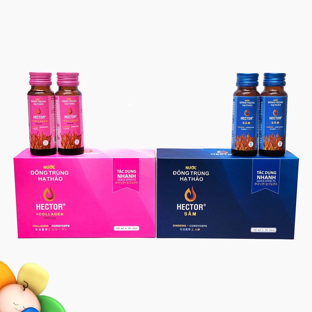 COMBO Nước Đông Trùng Hạ Thảo Hector Collagen và Hector Sâm