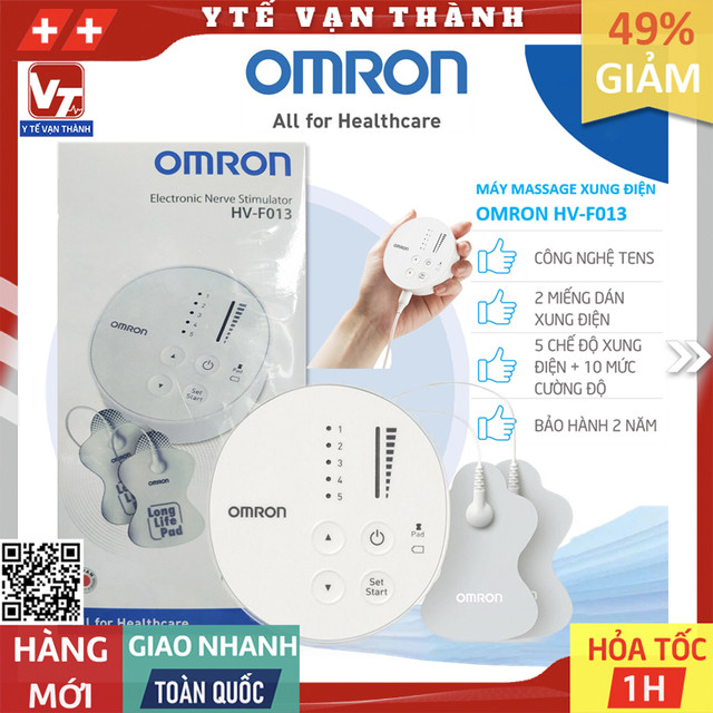 ✅ [Chính Hãng DKSH] Máy Massage Xung Điện Omron HV-F013 | (Mát xa, Massa) -VT0519 - Y Tế Vạn Thành