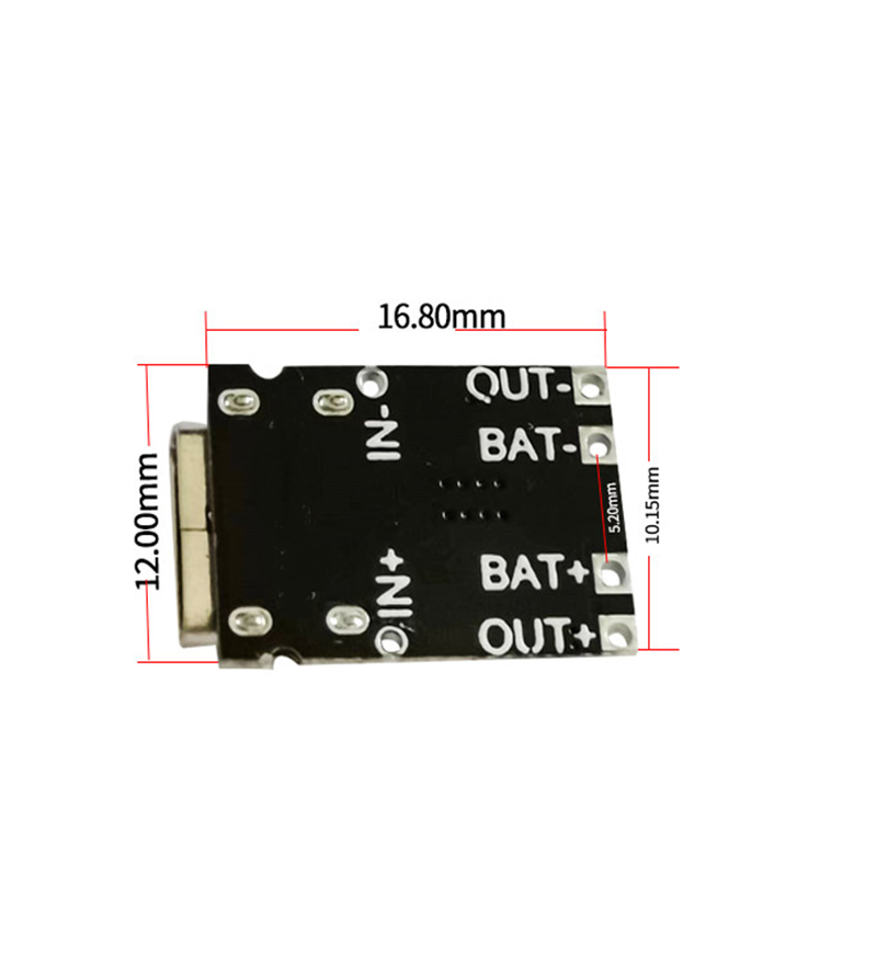 Mạch sạc pin Mini (đen) cổng sạc TypeC - sạc pin lithium - polimer