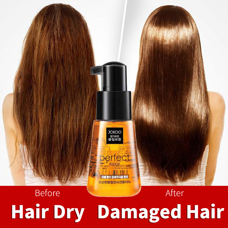 Local Stock】 Hair Care Oil Leave-in Hair Treatment Oil Anti-frizz hair oil  Conditioner for smoothing and improving dryness Dry and frizzy hair ends  for women Repair damage 70ml Split ends Curly and