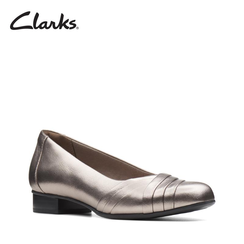 CLARKS Juliet Petra Pewter Leather 