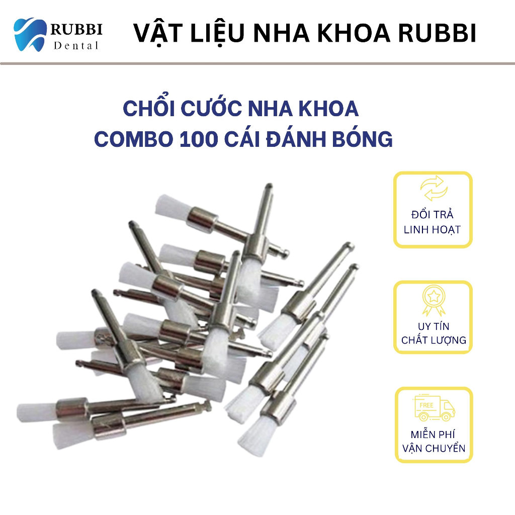 Chổi cước nha khoa combo 100c đánh bóng