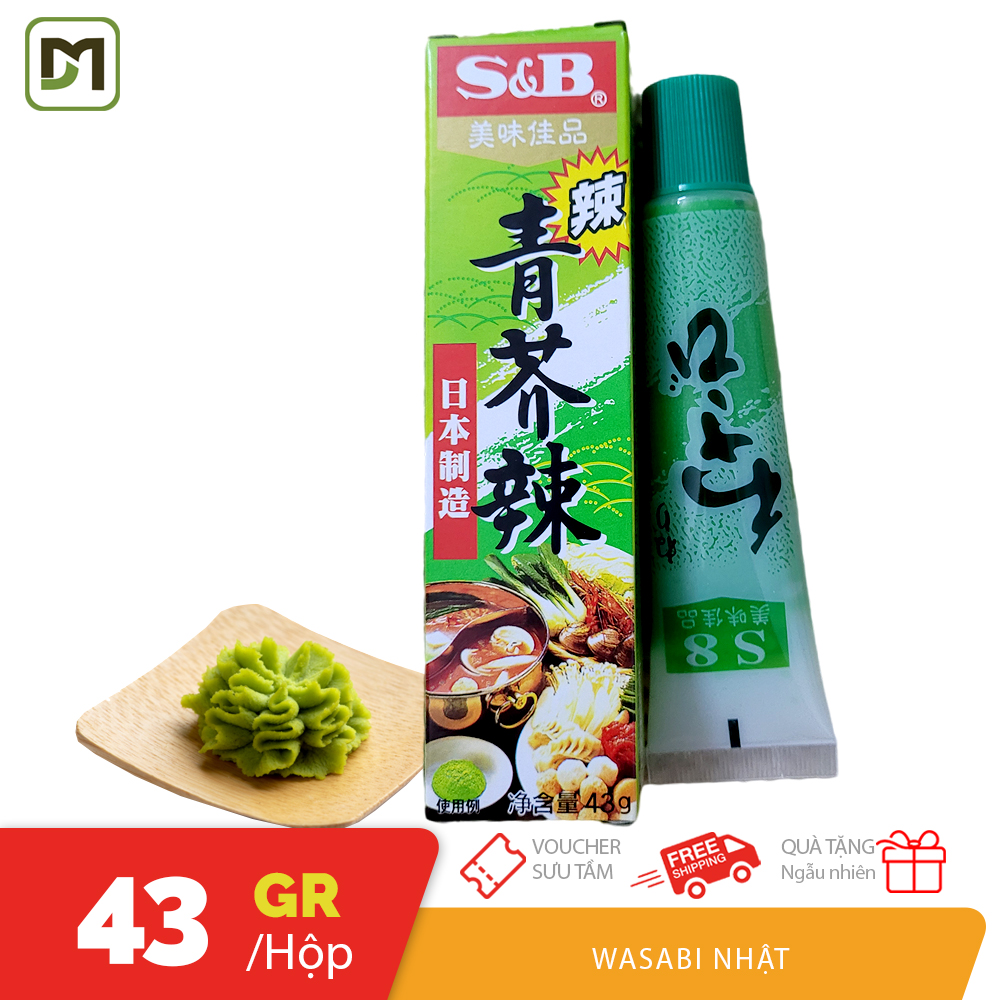 Hộp mù tạt Wasabi 43gr ăn susi lẩu cay Nhật Bản