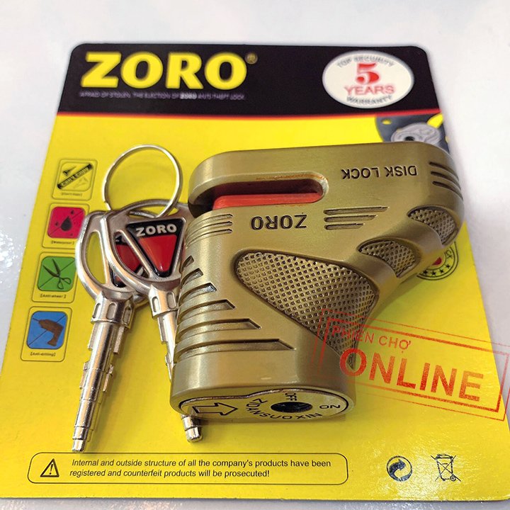 Ổ KHÓA DĨA XE MÁY CHỐNG CẮT ZORO