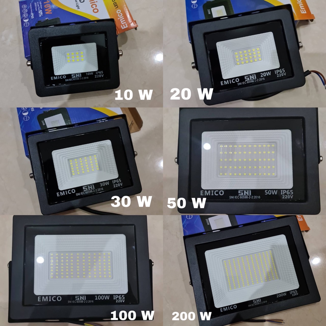 Projecteur LED Extérieur 10W à 500W - IP66 - Blanc Froid Ou Chaud - Aluminium - Neuf