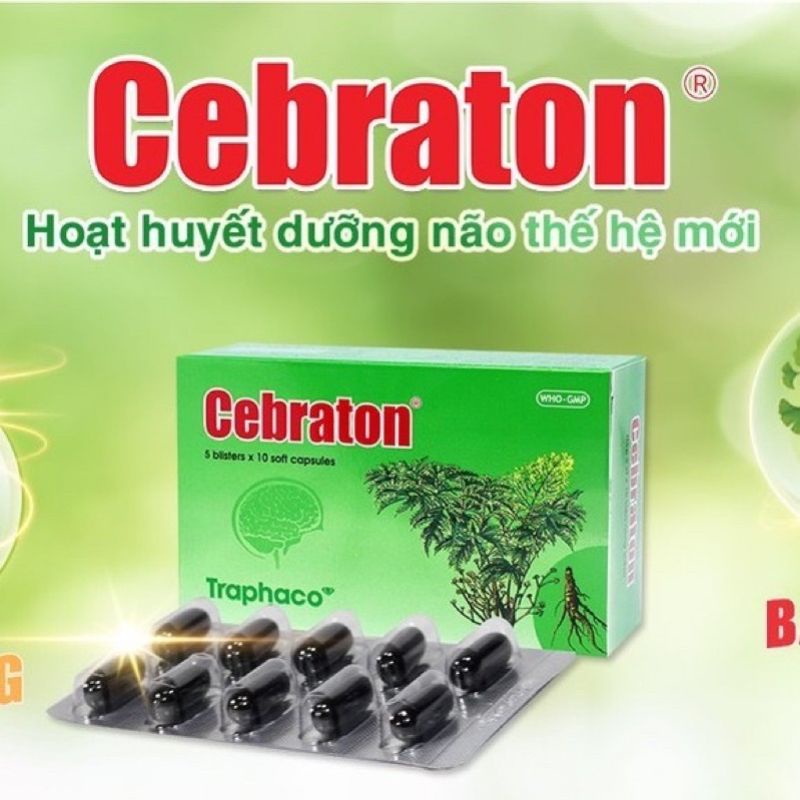 Bổ não - cebraton traphaco hộp 50 viên nang mềm