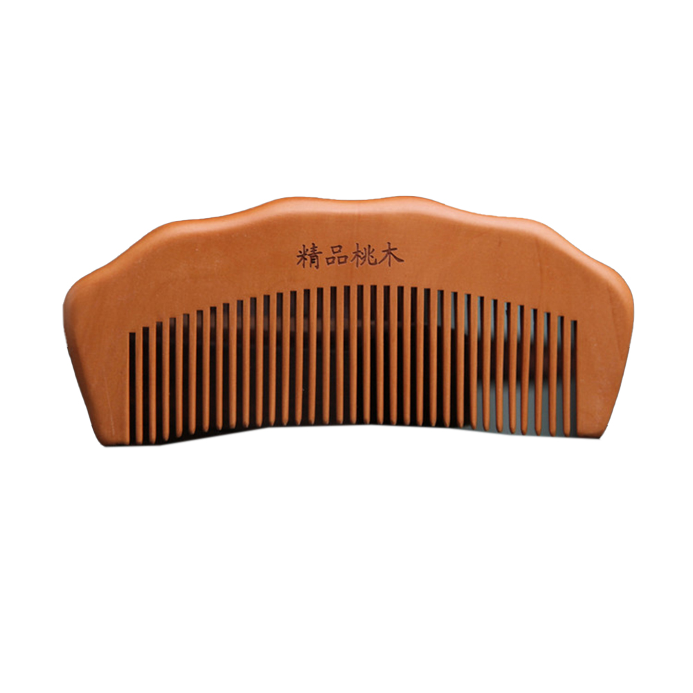 Beautybigbang peach comb anti-static wooden comb bag comb solid wood comb wooden comb