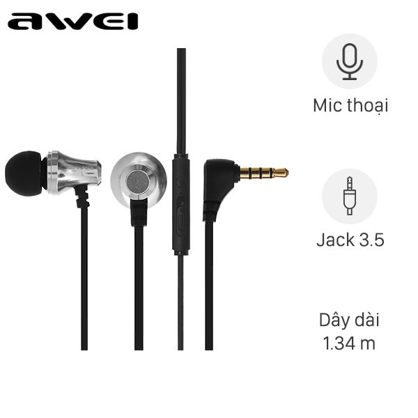 Tai nghe EP Awei Q50Hi Bạc